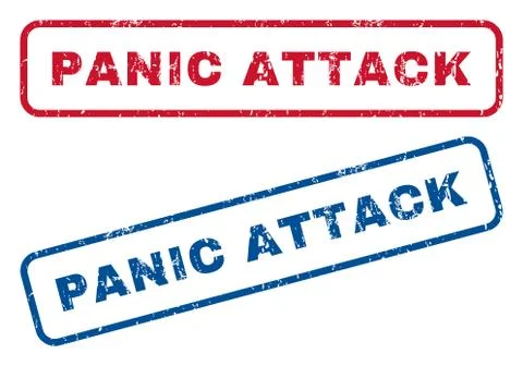 Panic Attack Rubber Stamps 스톡 일러스트