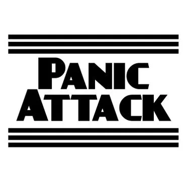 PANIC ATTACK stamp on white isolated Illustrazione stock