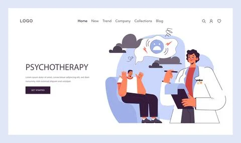Panic attack web banner or landing page. Mental health disorder. Phobia, 스톡 일러스트
