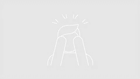 Panic attack white line animation Stock Footage 313983204
