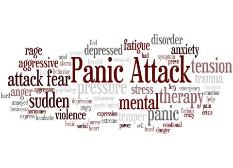 Panic Attack, word cloud concept Stock Illustration