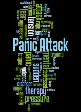 Panic Attack, word cloud concept Stock Illustration
