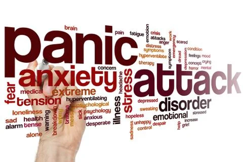 Panic attack word cloud Foto stock