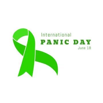 Panic awareness ribbon  Stock Illustration