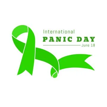 Panic awareness ribbon  Stock Illustration