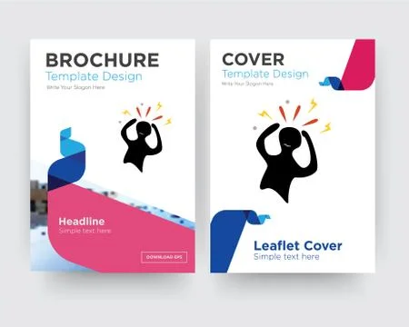 Panic brochure flyer design template Free Stock Illustration