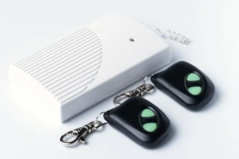 Panic button charm isolated on white background. Stock Photos