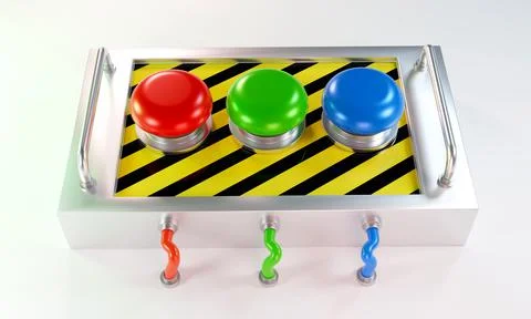 Panic button device Stock Illustration