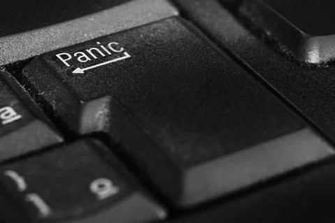 Panic button of a keyboard Stock Photos