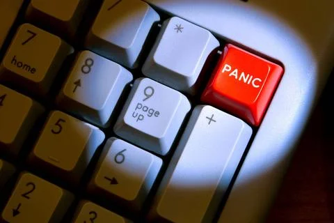Panic Button A panic button on a computer keyboard. Copyright: xZoonar.com... Stock Photos