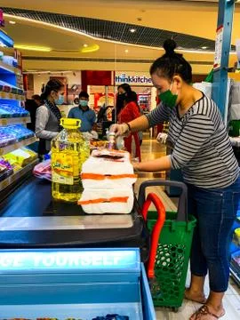Panic buying during coronavirus outbreak Stock Photos