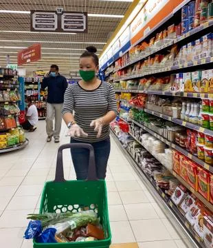 Panic buying during coronavirus outbreak Stock Photos