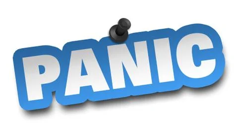 Panic concept 3d illustration isolated Stock Illustration