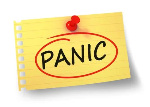 Panic concept 3d illustration isolated Stock Illustration