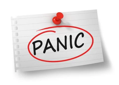 Panic concept 3d illustration isolated Stock Illustration