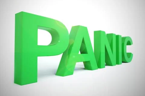 Panic concept icon means being worried due to fear or terror - 3 Stock Illustration