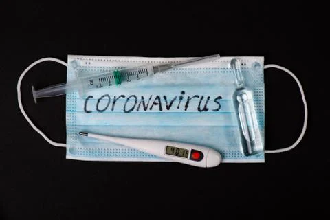 Panic Covid-19 Coronavirus outbreak concept. Coronavirus protective surgical  Stock Photos