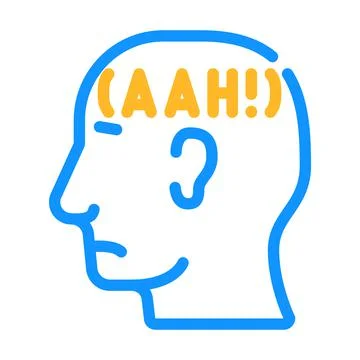 Panic disorder color icon vector illustration Stock Illustration