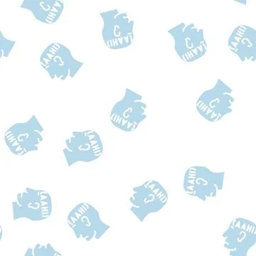 Panic disorder glyph vector seamless pattern Illustrazione stock