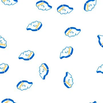 Panic disorder isometric icon seamless pattern Stock Illustration
