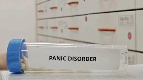 PANIC DISORDER treatment tablets for reduce panic attacks and acute anxiety Stock Photos