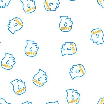 Panic disorder vector seamless pattern Stock Illustration