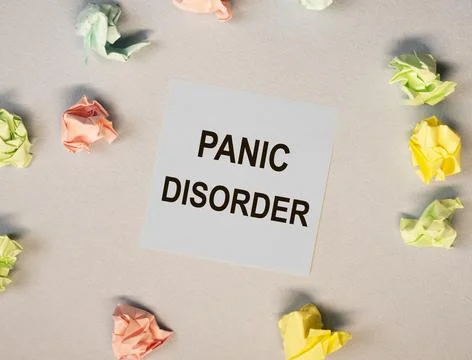 Panic disorder words, concept. Mental problems of self Stock Photos