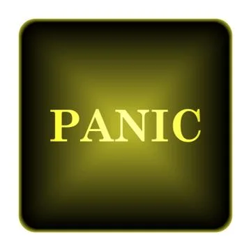  panic icon. internet button on white background.. Illustrazione stock