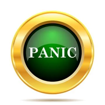 Panic icon. Internet button on white background.. イラスト素材