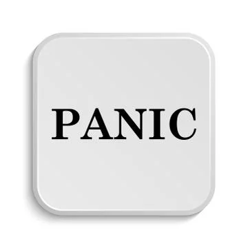 Panic icon. Internet button on white  background.. イラスト素材