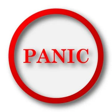 Panic icon. Internet button on white  background.. Stock Illustration