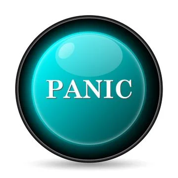 Panic icon. Internet button on white background.. Stock Illustration