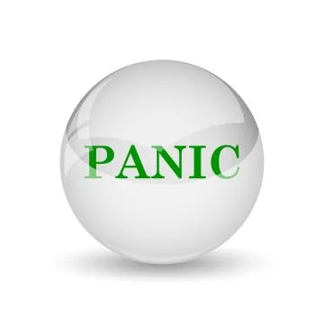 Panic icon. Internet button on white background.. イラスト素材