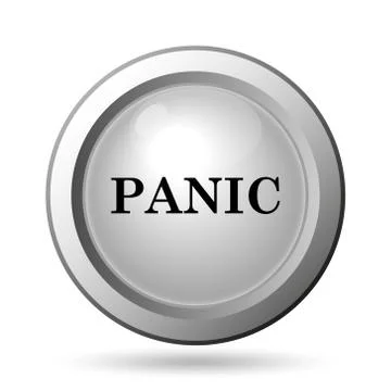 Panic icon. Internet button on white background.. Stock Illustration