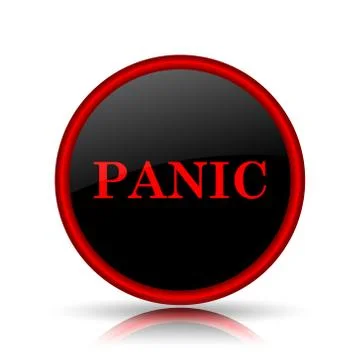 Panic icon. Internet button on white background.. Stock Illustration