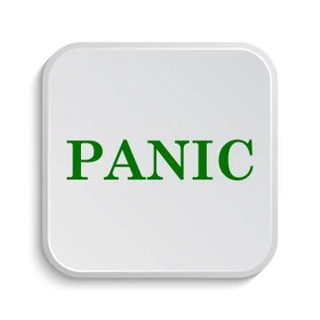 Panic icon. Internet button on white background.. Stock Illustration
