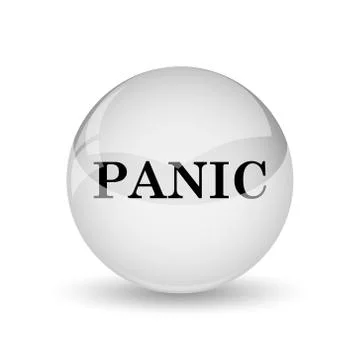Panic icon. Internet button on white background. Illustrazione stock