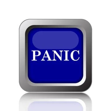Panic icon. Internet button on white background.. イラスト素材