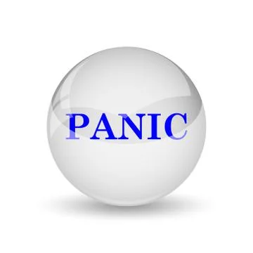 Panic icon. Internet button on white background.. Stock Illustration