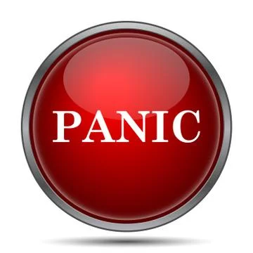 Panic icon. Internet button on white background.. Stock Illustration