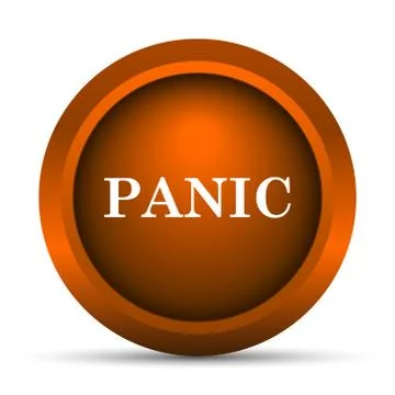 Panic icon. Internet button on white background.. イラスト素材