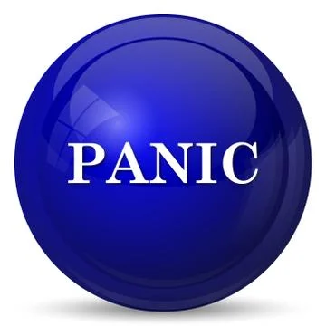 Panic icon. Internet button on white background.. Stock Illustration
