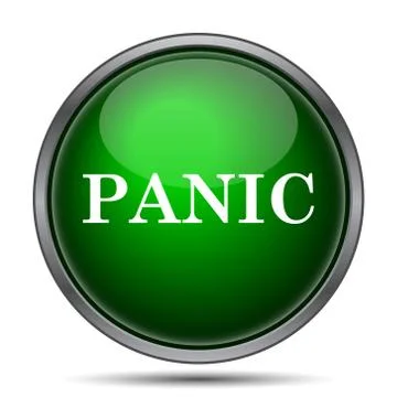 Panic icon. Internet button on white background.. イラスト素材