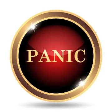 Panic icon. Internet button on white background.. Stock Illustration