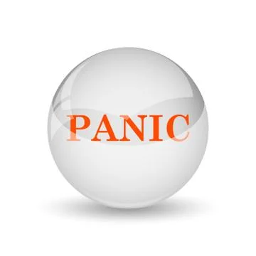 Panic icon. Internet button on white background.. Stock Illustration