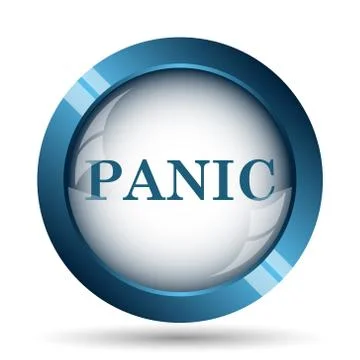 Panic icon. Internet button on white background.. Stock Illustration