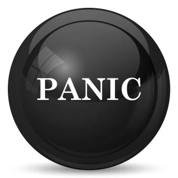 Panic icon. Internet button on white background.. Stock Illustration