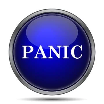 Panic icon. Internet button on white background.. イラスト素材