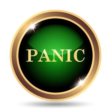 Panic icon. Internet button on white background.. Stock Illustration