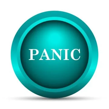 Panic icon. Internet button on white background.. イラスト素材